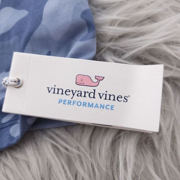 Vineyard Vines Printed Super Soft Blue Camo Wicking Sports Bra Size XL - Picture 6 of 11